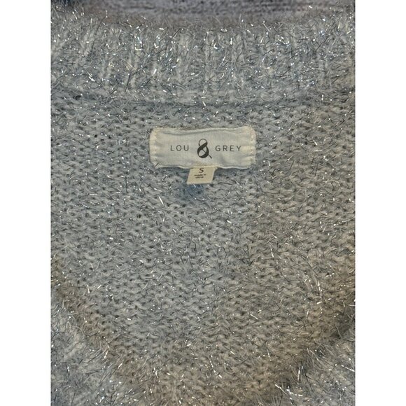 Lou & Grey Women's Sparkly Knit V-Neck Sweater S - Picture 2 of 3